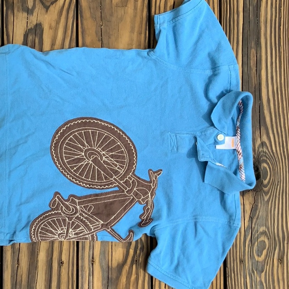 Gymboree boys bicycle shirt. Polo style size 7
